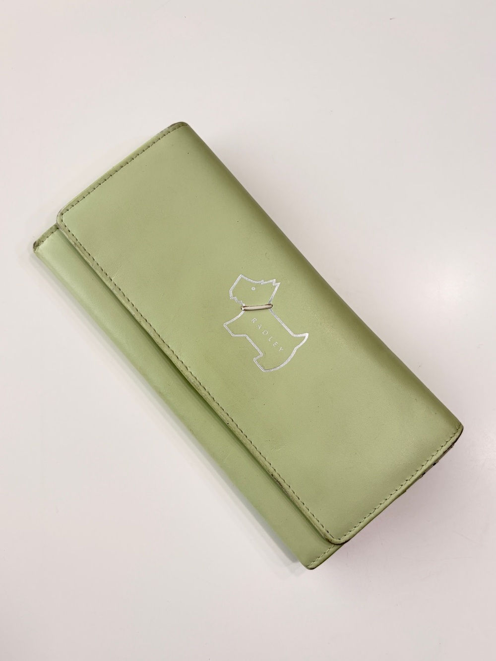 Radley London Bifold Wallet Pale Yellow Green Leather